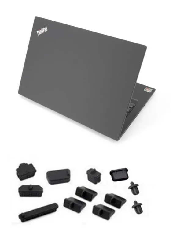 

Dustproof Black Silicone plug port cover For Lenovo Thinkpad P14S Gen 2