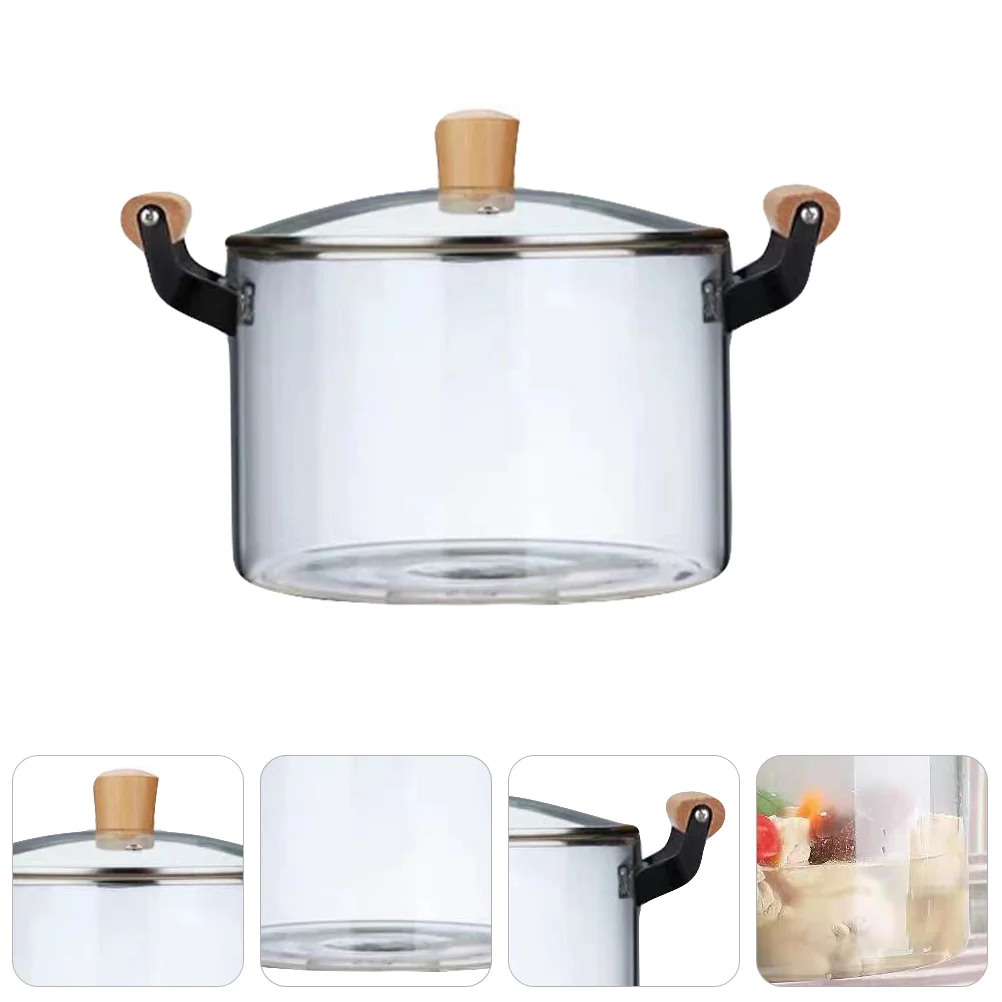 

Potcooking Pan Bowl Pots Noodle Soup Bowls Stew Withsaucepan Clear Hot Casserole Stockpot Transparent Instant Stove Cookware