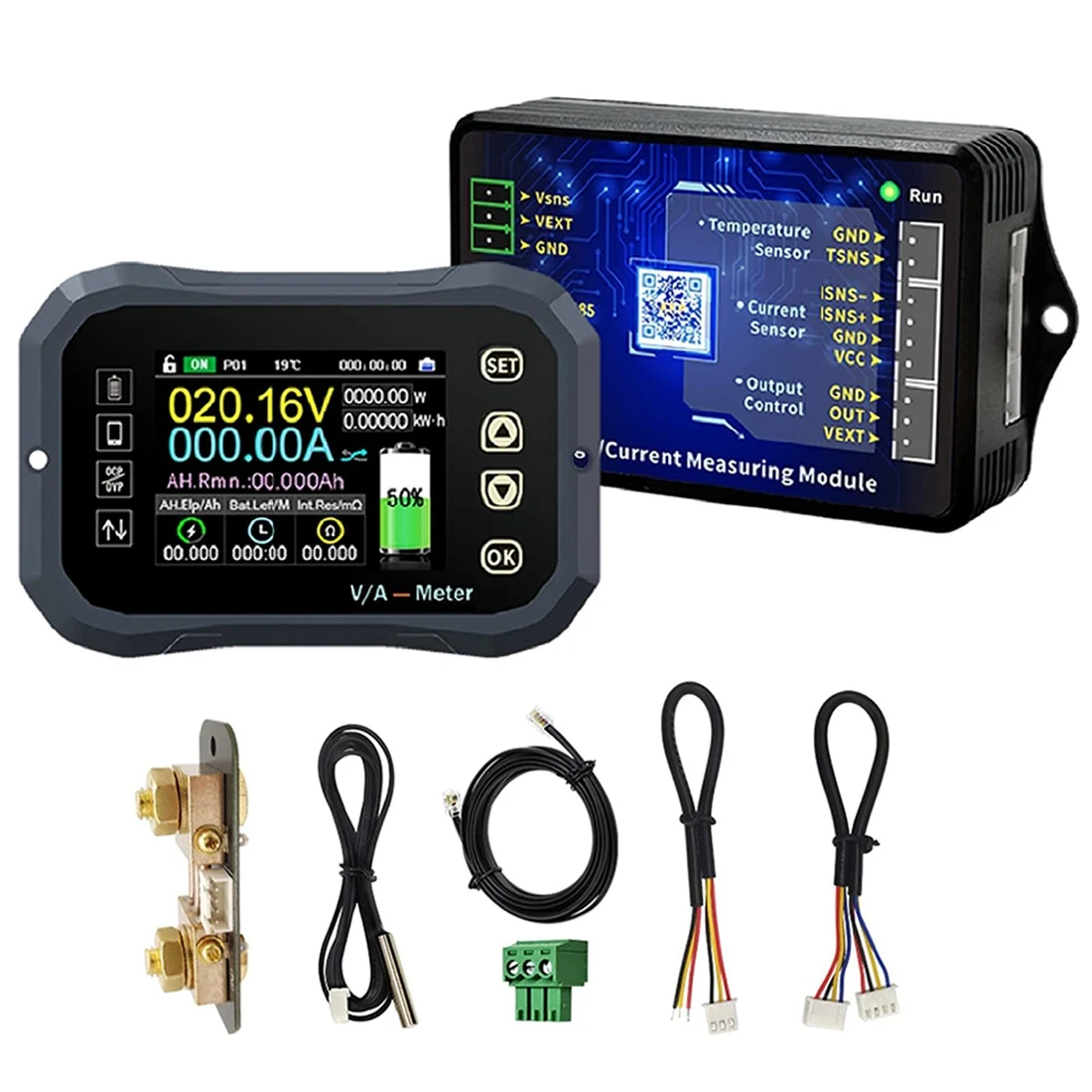 

KG-F APP Battery Coulometer 100A High Precision Coulomb Meter BT Battery Indicator Tester LCD Display