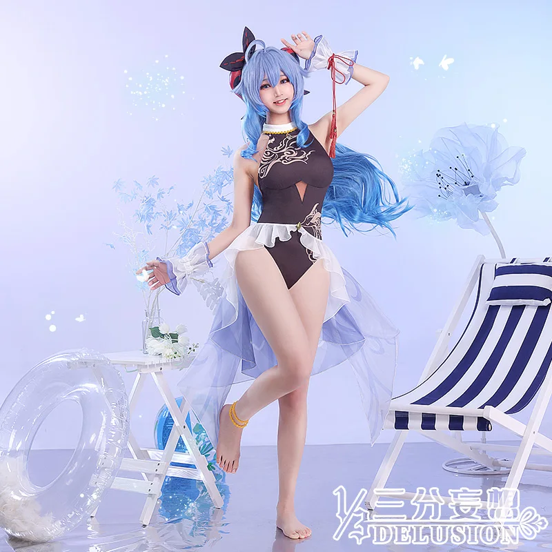 

PRE-SALE High Quality Game Genshin Impact Ganyu Cosplay Costume Doujin Swimsuit Genshin Impact Ganyu Cute