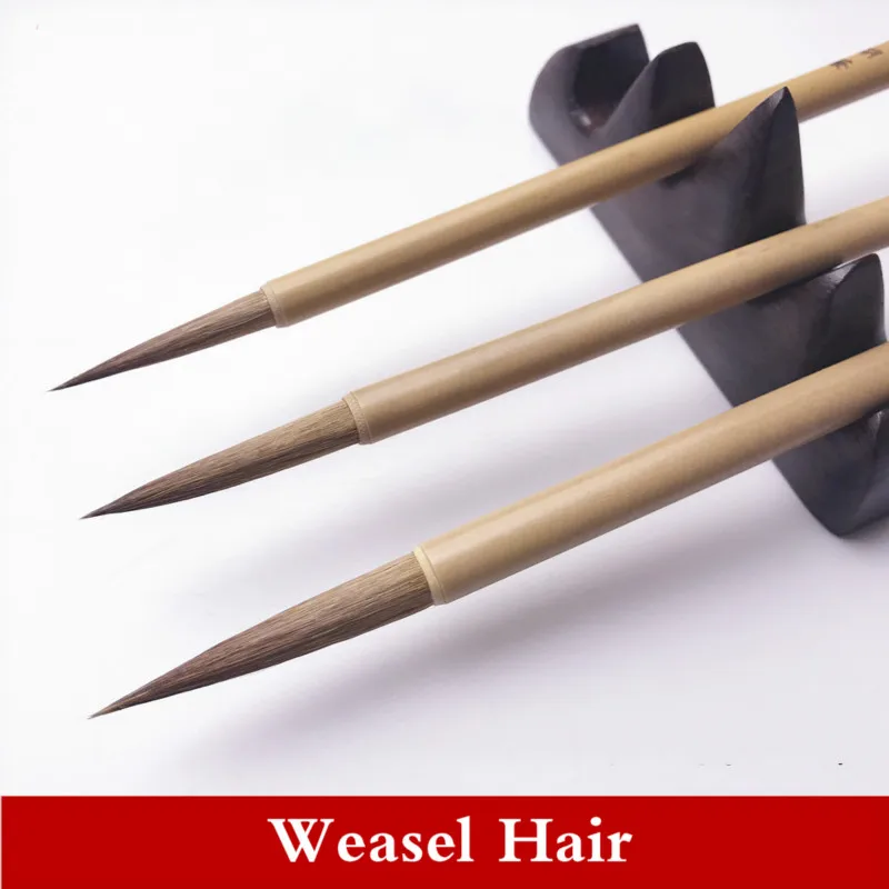 

Weasel Hair Chinese Calligraphy Painting Brush Set Hook Line Pen Small Regular Script Writing Handwriting Practice Craft Supply