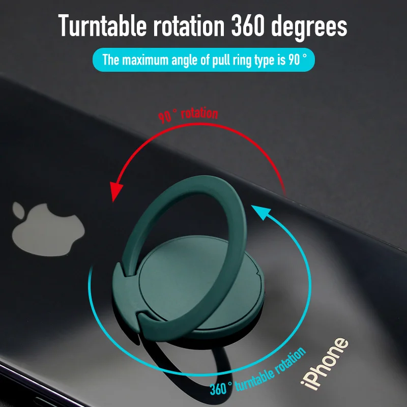 Ultra-thin Finger Ring Holder Luxury Metal Phone Stand 360 Degree Rotation Car Bracket Magnetic Stent For iPhone 13 12 Samsung