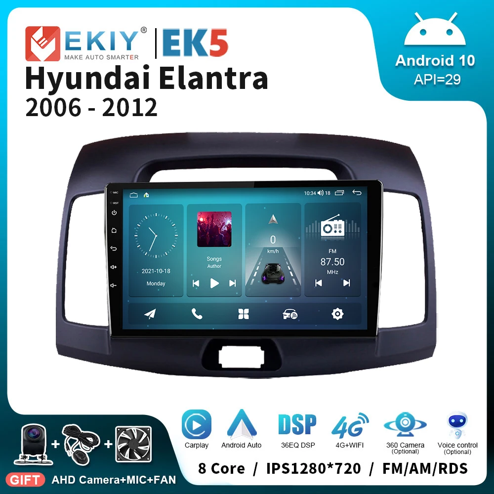 

EKIY EK5 Android Car Radio For Hyundai Elantra 2006-2012 Stereo Multimedia Video Player GPS Navi Carplay Auto 2Din DVD Head Unit