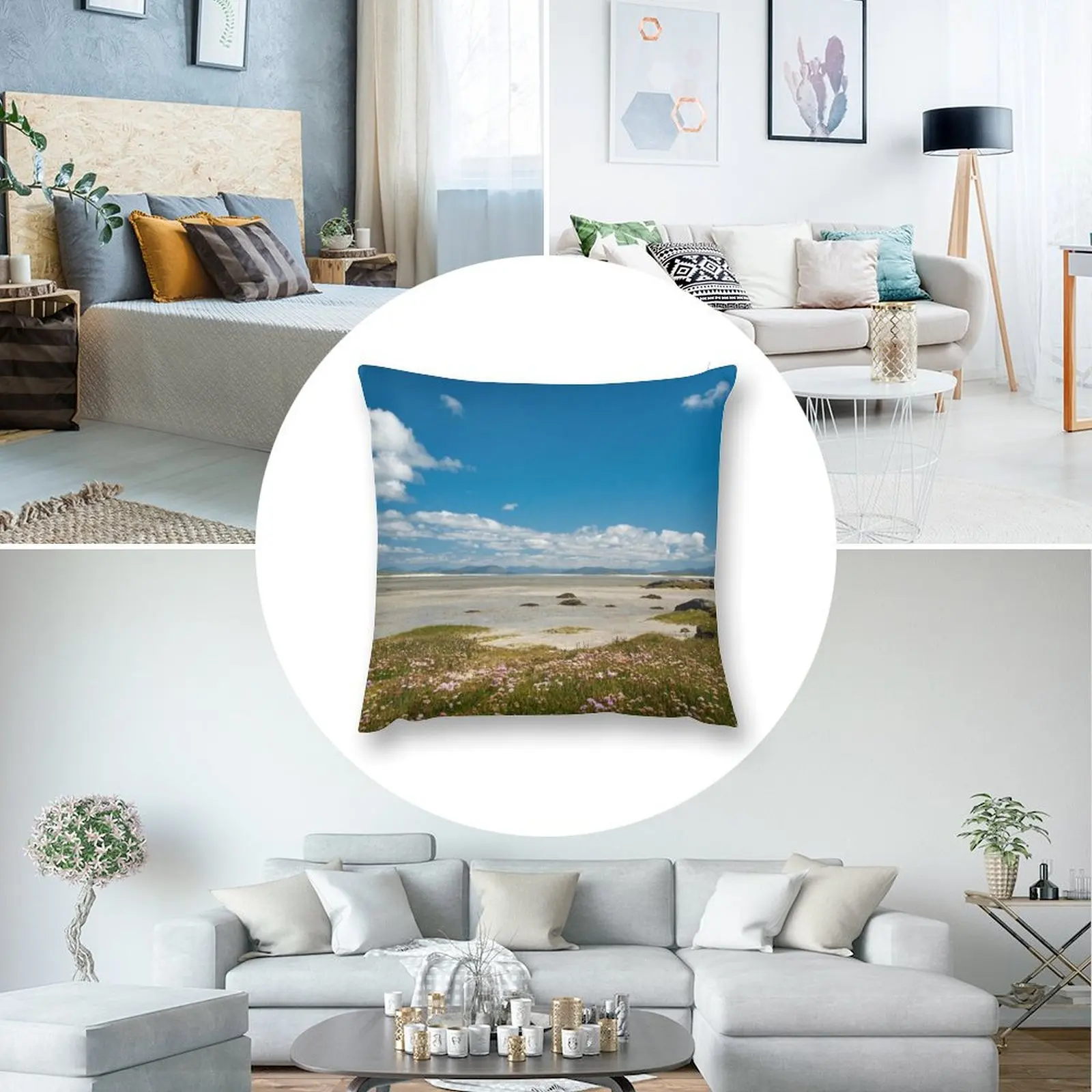 Пляжная Подушка Vallay-предатель Bhalaig North Uist подушка для дивана