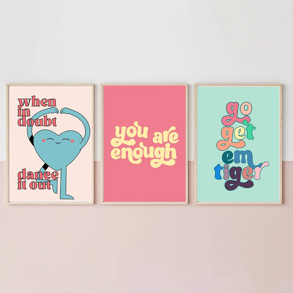 

Classroom Art Prints Trendy Quotes Wall Art Canvas Painting Dorm Room Retro Gallery Kids Bed Murals Home Decor Pictures Poster