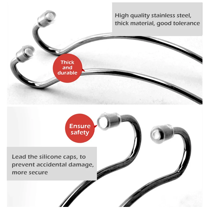 1 ~ 10 шт. черный хромированный металлический зажим из нержавеющей стали