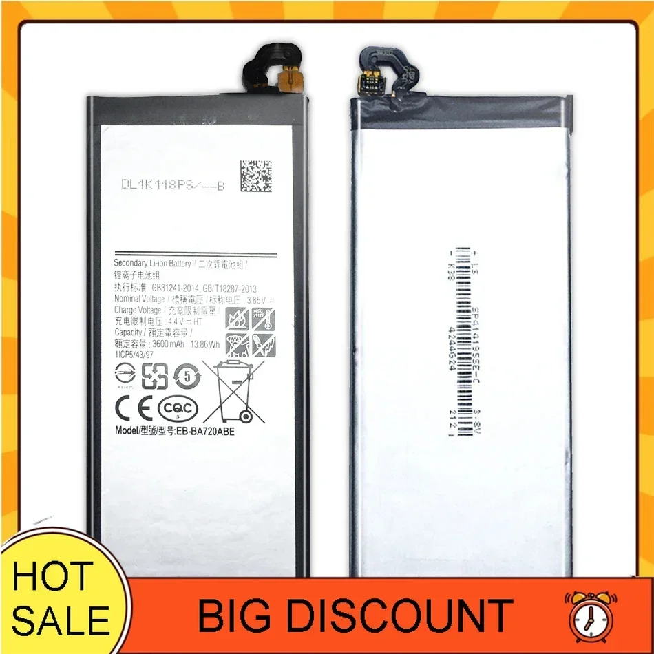 Аккумулятор для Samsung Galaxy A7 2017 EB-BA720ABE 3600 мАч A720 SM-A720 A720F SM-A720S DS
