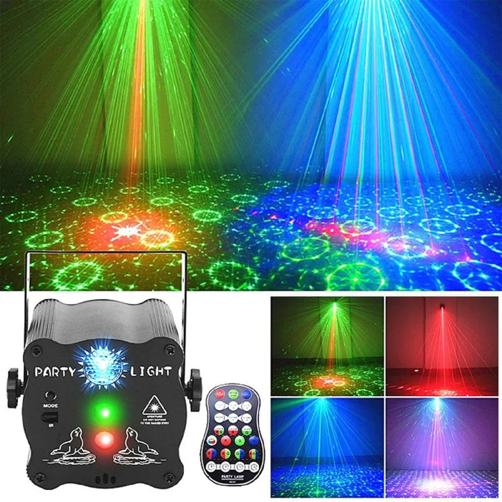

Диско-лампы, RGB светодиодный лазерный сценический луч, фонарь, диджейский мини-шар, УФ-звуковой стробоскоп, эффект свадьбы, Рождества, Хэллоуина, праздничное освещение
