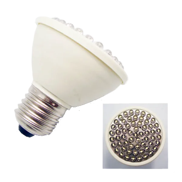 

1PCS 60 Leds Lights 360-Lumen Spotlights Plastic Bulbs Lamp AC 220V-240V White Light Bulbs E27 2W - 3W Lamp Spotlights
