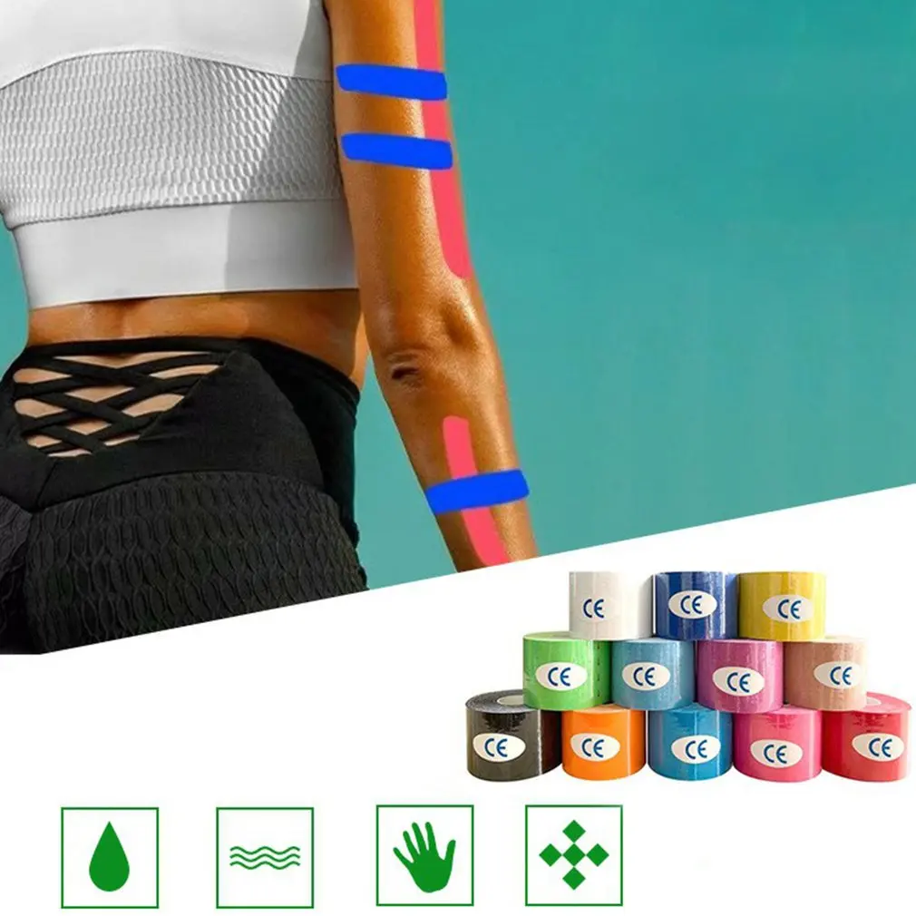 Кинезиологическая лента Атлетическая самоклеящаяся обмотка для снятия боли в