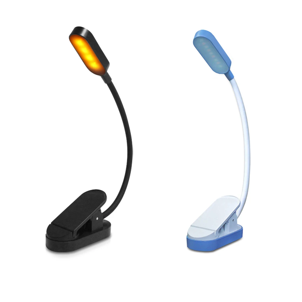 

Rechargeable Clip-on Dimmable Reading Light Adjustable LED Lamp Small Dorm Room Tabletop Lighting Clamp Office Book