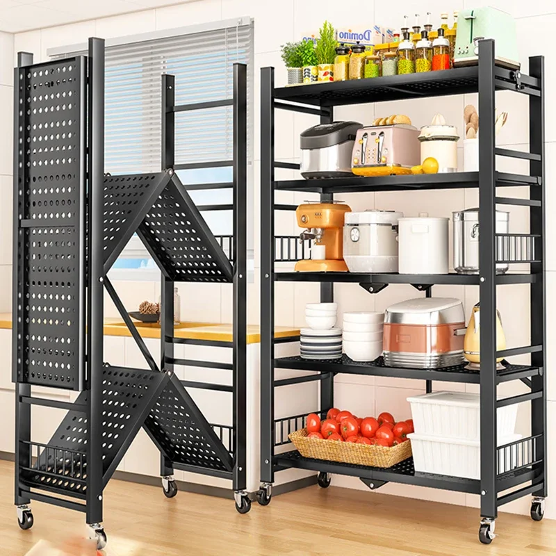 Стеллаж для хранения кухонных шкафов многоярусный стеллаж посуды напольный не