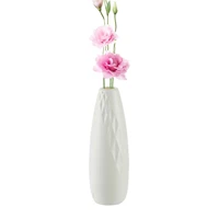 plastics flower vase unbreakable ceramic look vase modern art flower container attractive nordic style for home decor