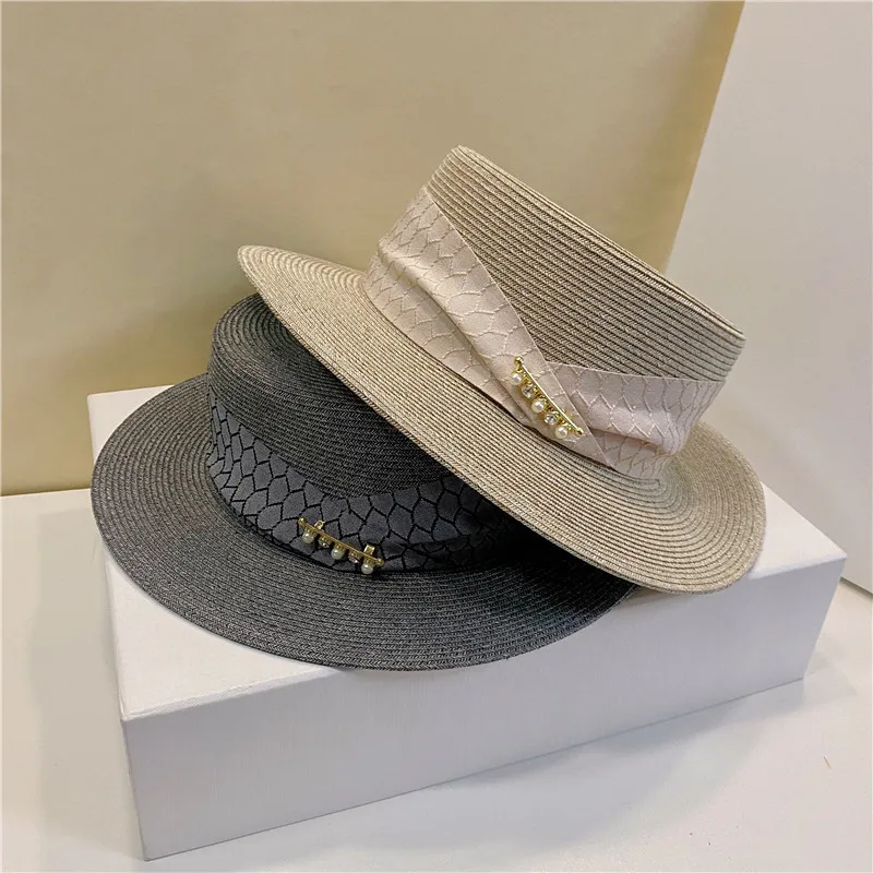

202203-2508672 Dropshipping summer England retro England retro plant fiber grace lady fedoras cap women leisure panama jazz hat