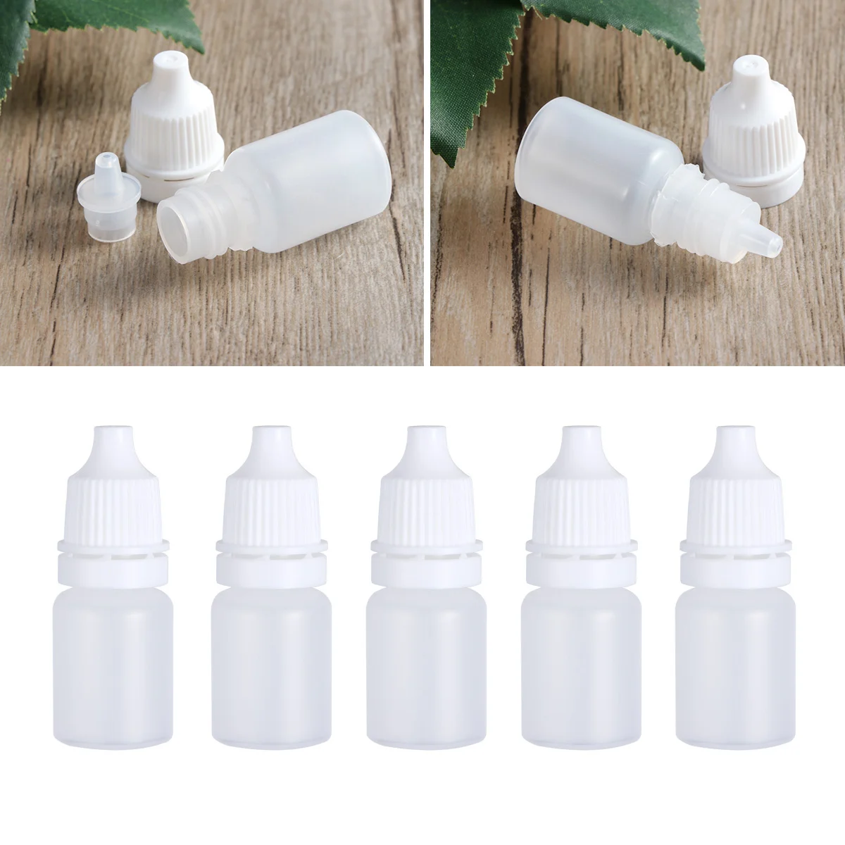 

30Pcs 5ml Squeezable Dropper Bottles Empty Eye Drop Bottles Eye Dripper for Eyewash ( White )