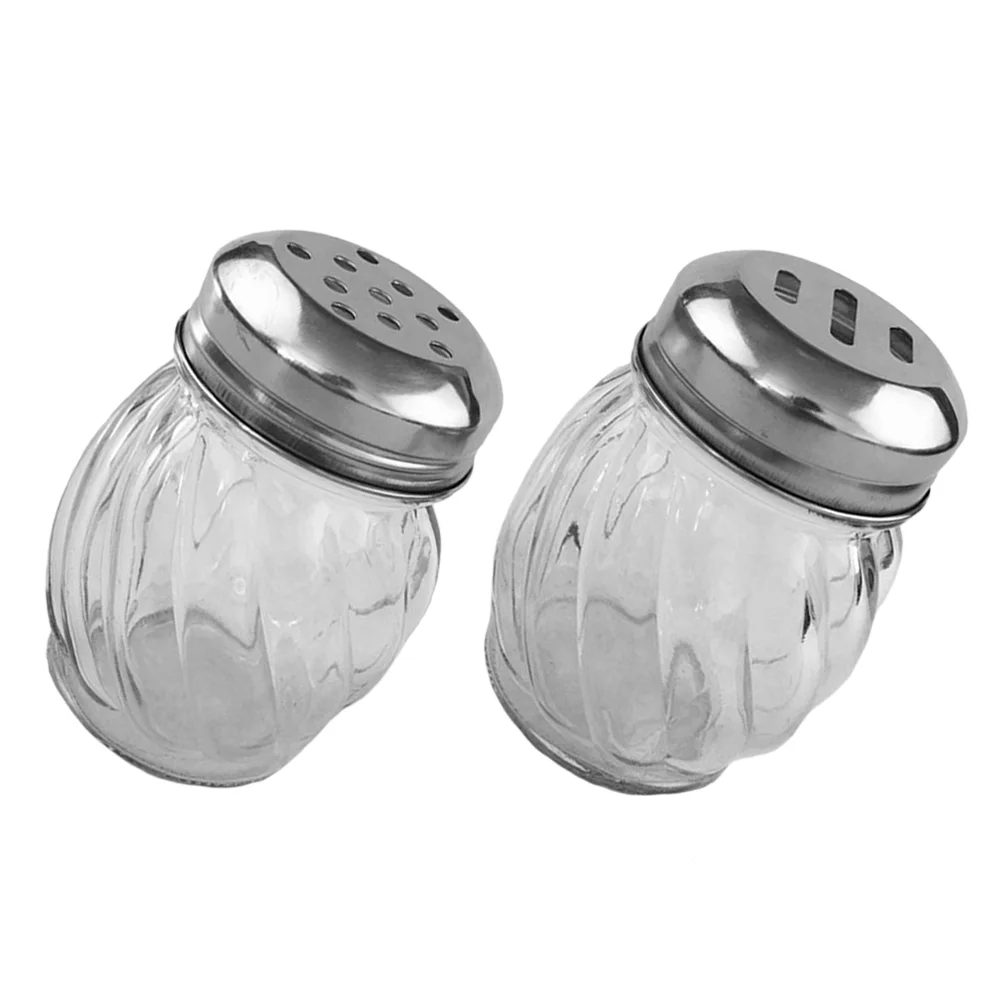 

2Pcs Jars Spice Jars Kitchen Glass Spice Bottles Glass Seasoning Bottles Home Salt Jars for Kitchen Restaurant Canteen