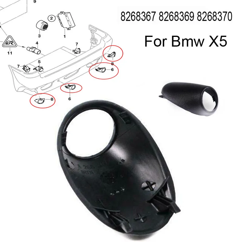 For Bmw X5 E53 00-2006 Rear Pdc Parking Sensor Outer Cover Trim 8268369 8268370 8268367