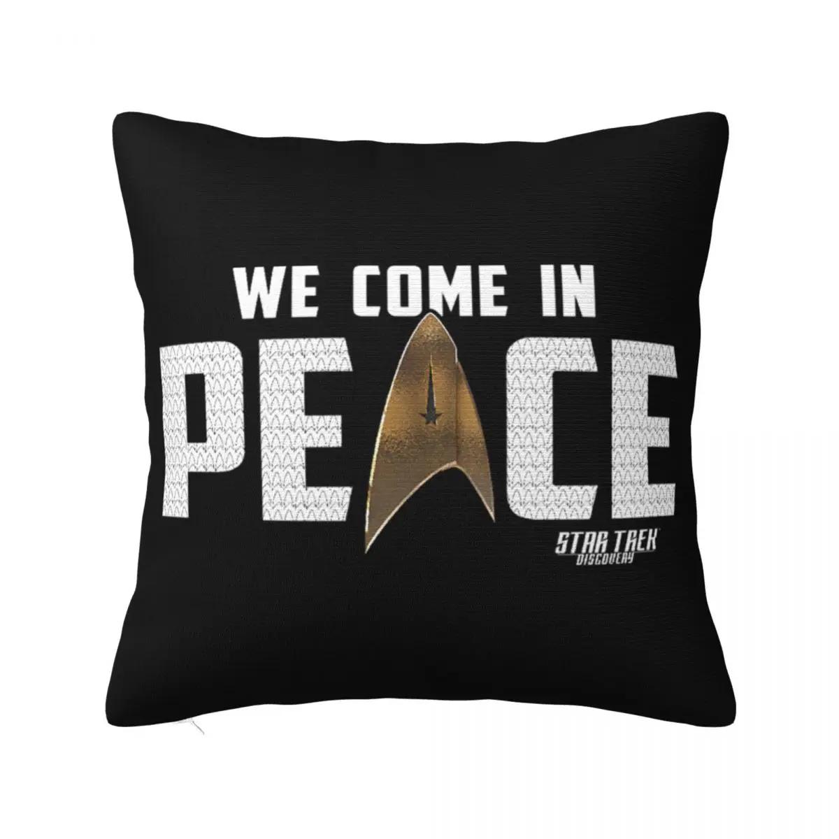 

Star Treks We Come In Peace Pillowcase Printed Polyester Cushion Cover Decoration Pillow Case Cover Bedroom Square 45*45cm