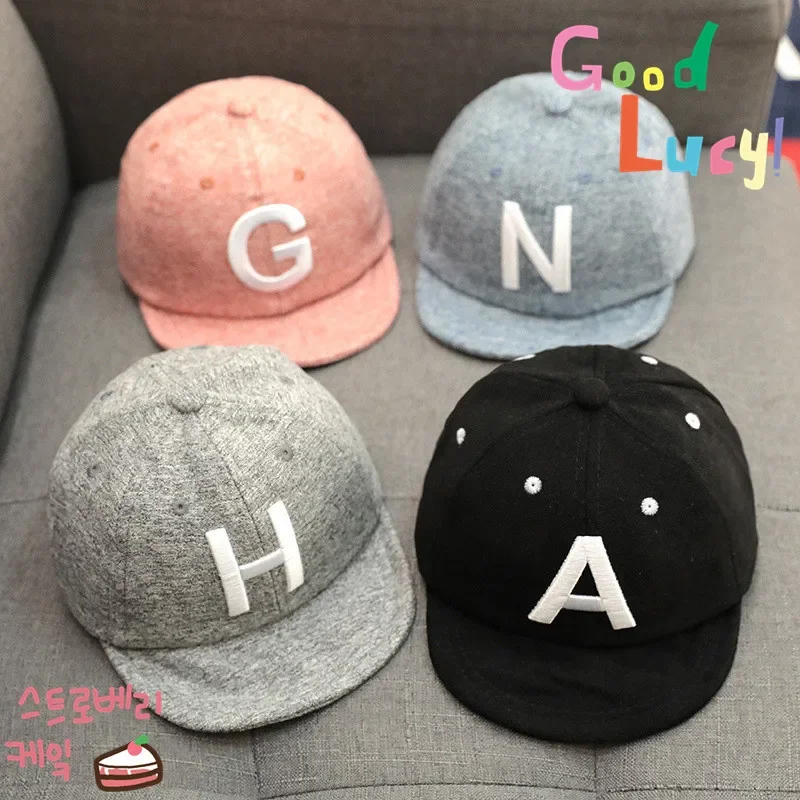 

Spring Summer Baby Boy Hat Cap Letter Toddler Baby Baseball Cap Cotton Adjustable Visor Sun Hats Kids Girls Peaked Cap