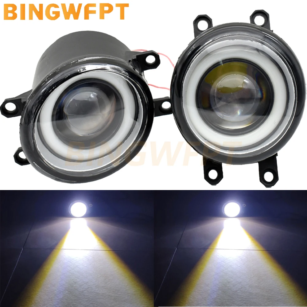 

Противотуманные фары Angel Eye s для Toyota Yaris 2006, 2007, 2008, 2009-2014, автомобильные фары H11, передние противотуманные фары в сборе, кольцевые гало, дневные ходовые огни