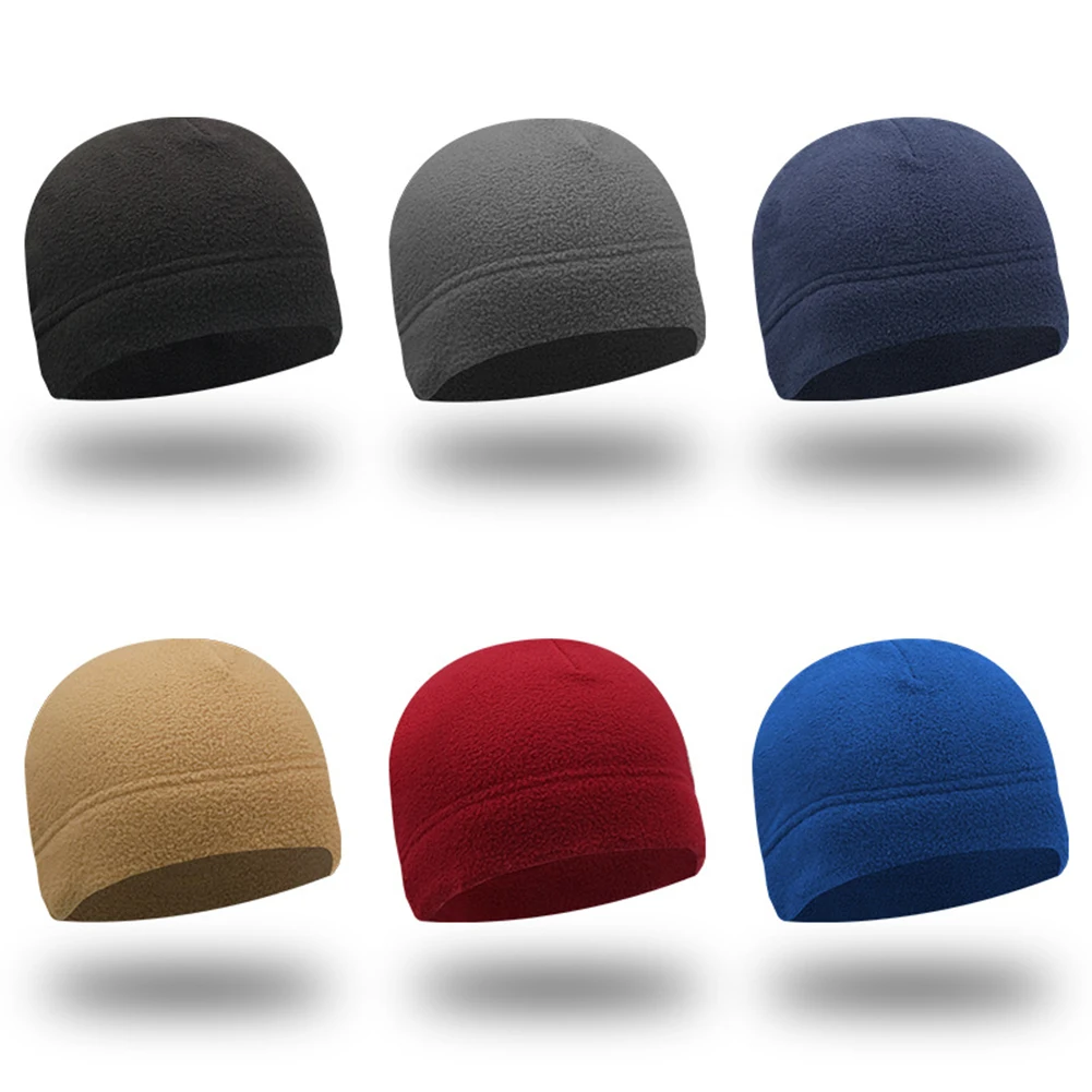 

Double Layer Thick Fleece Hat Winter Outdoor Cold Protection Warm Hat Outdoor Motorcycle Riding Running Ski Hat Bicycle Headwear