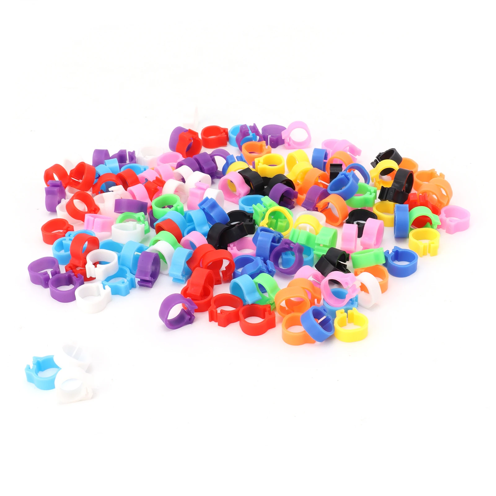 

200PCS 8mm Pigeons Foot Ring Colorful Pigeons Leg Band Identification Rings No Words
