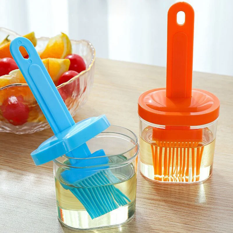 

High Temperature Resistant Silicone Bottle Brush Portable Barbecue Oil Brush Household Baking Oil Brush Pancake Brush Oil Tool
