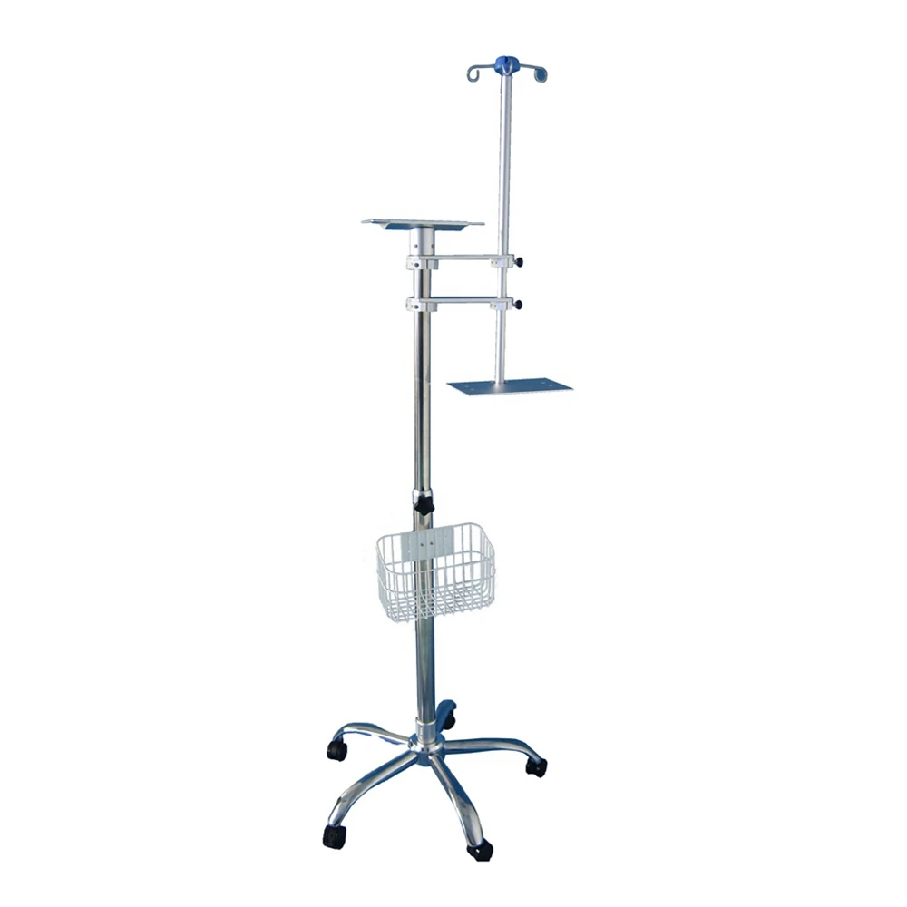 

medical monitor patient monitor and pump trolly