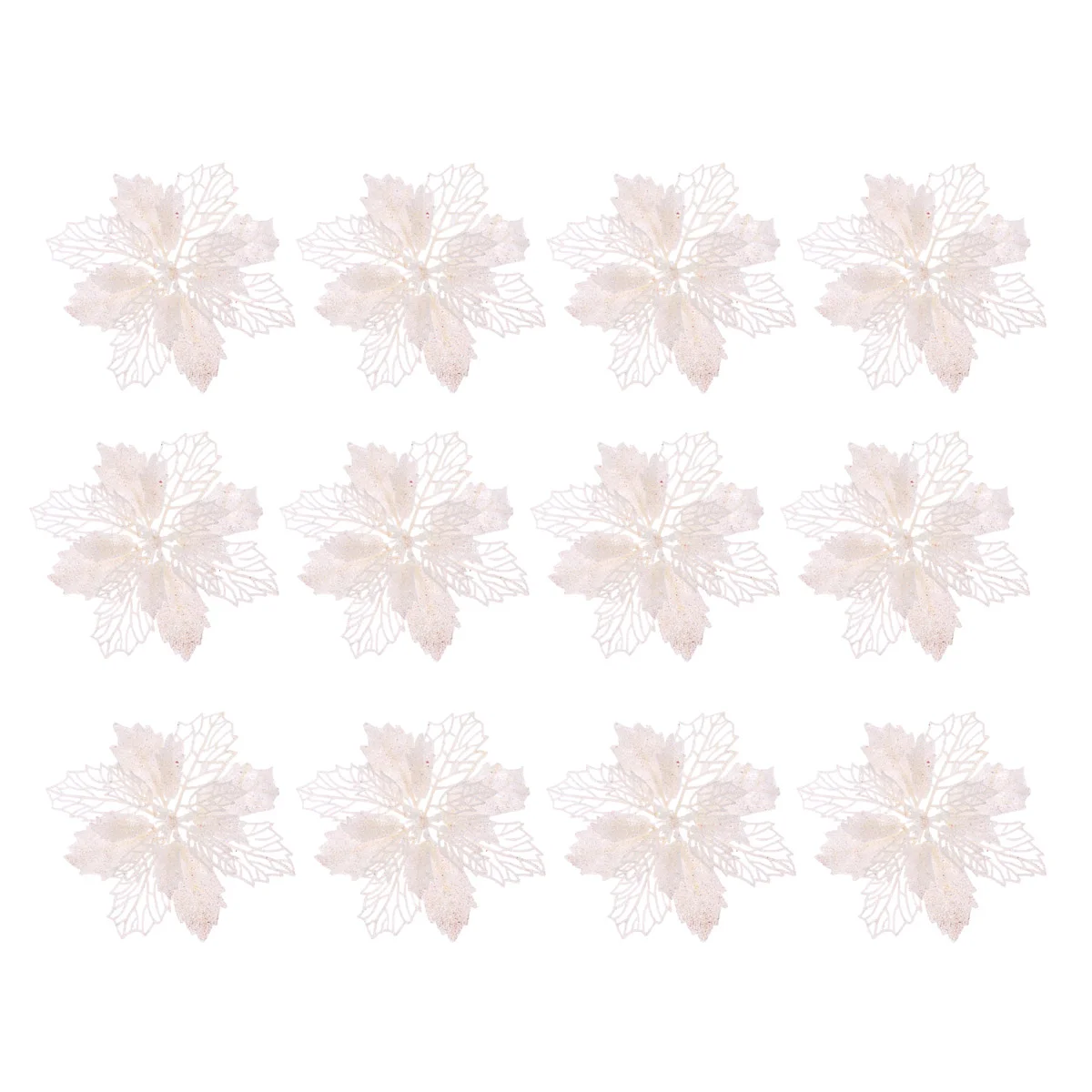 

12 Pcs Decorate Cumpleaños Para Christmas Rose Poinsettia Tree Hanging Pendant