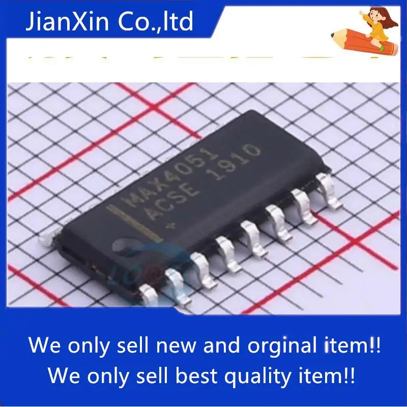 

10pcs 100% orginal new MAX4051ACSE/AESE SOP16 Low Voltage CMOS Analog Multiplexer/Switch MAX4051
