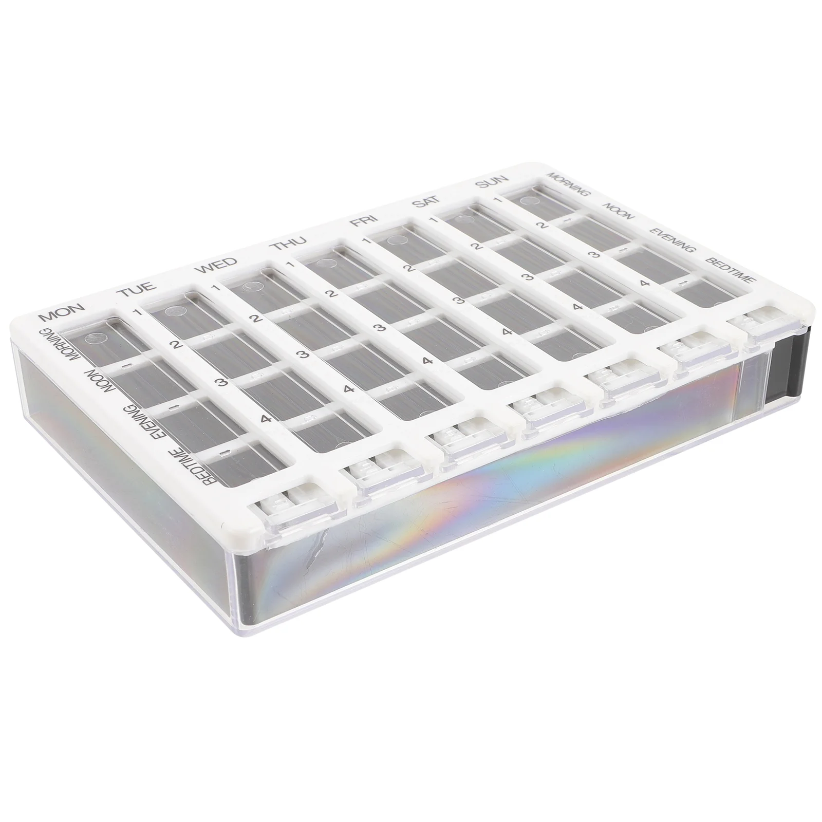 

Dispensing Medicine Box Clear Plastic Containers Accessory Sealed Organizer Rack Storage Case Food Grade Travel Pillboxes