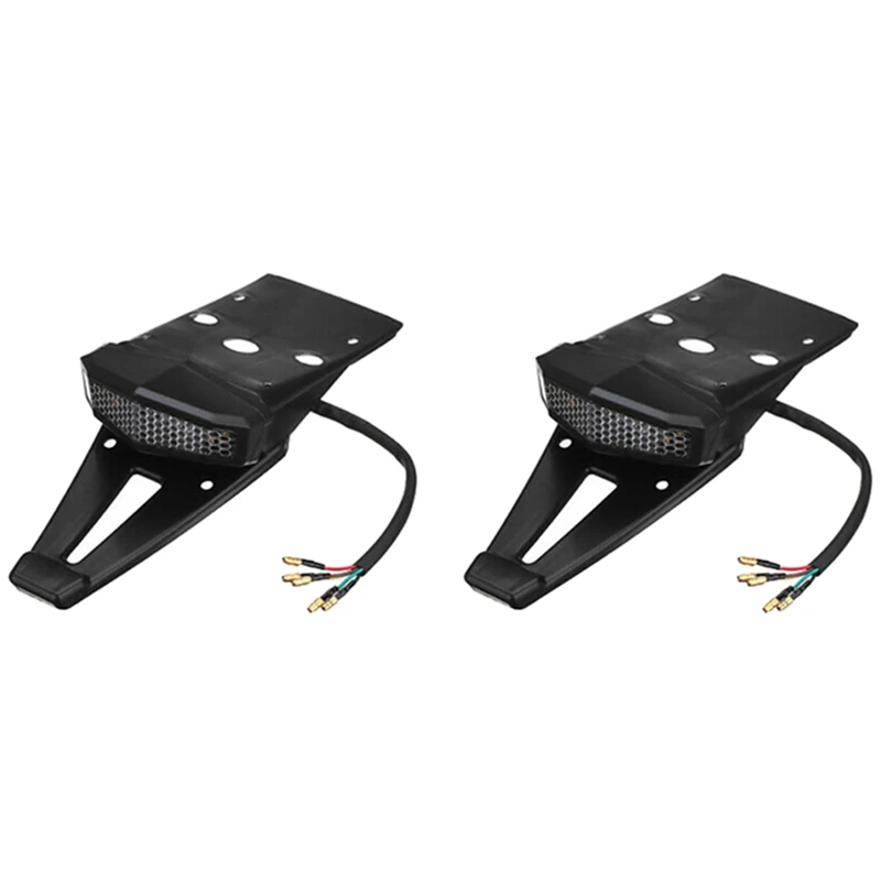

2X Motorcycle Rear Fender Brake Tail Light License Plate Lamps Dirt Bike