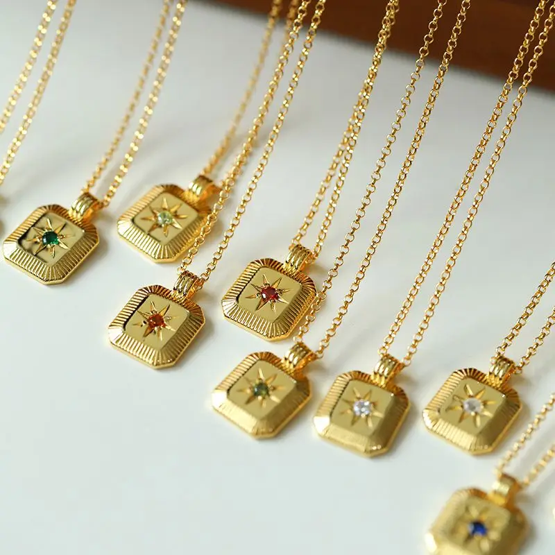 

Цепочка с подвеской из циркония для женщин, в готическом стиле