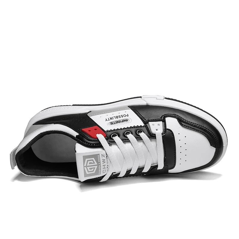 Sneakers for Men Comfortable Classic Casual Skate Shoes Male Fashion Non-Slip Leather Skateboard Shoes Zapatos De Hombre