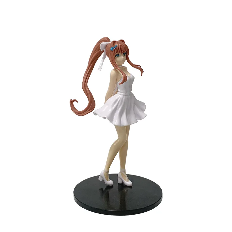 Фото Коллекционная аниме-фигурка Моника в бальном платье из Doki Doki Literature Club, 17 см, в коробке, модель-украшение, игрушка, подарок для девочек №5