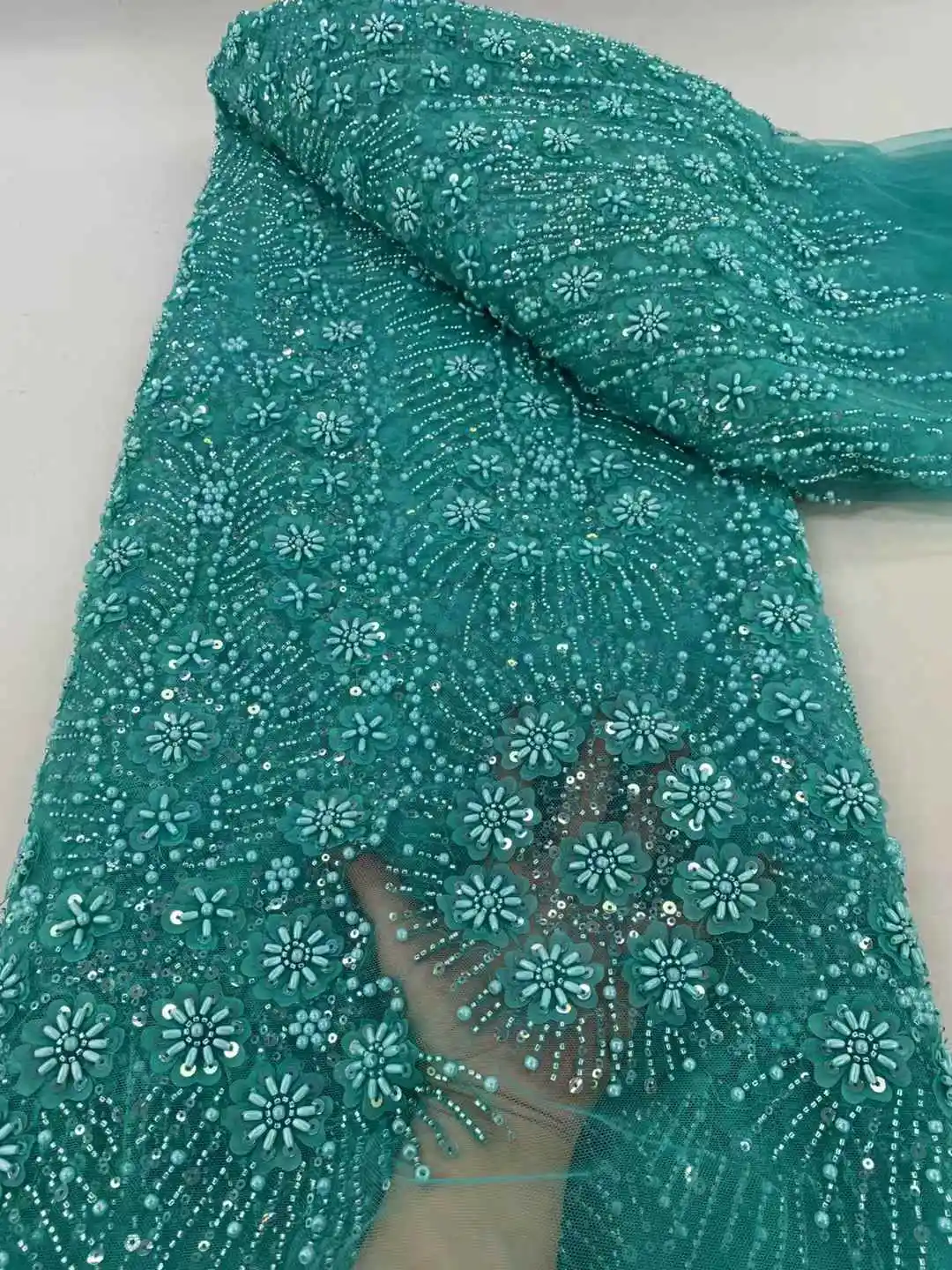 Нигерийская кружевная ткань с бусинами для жениха 2021 высокое качество роскошная