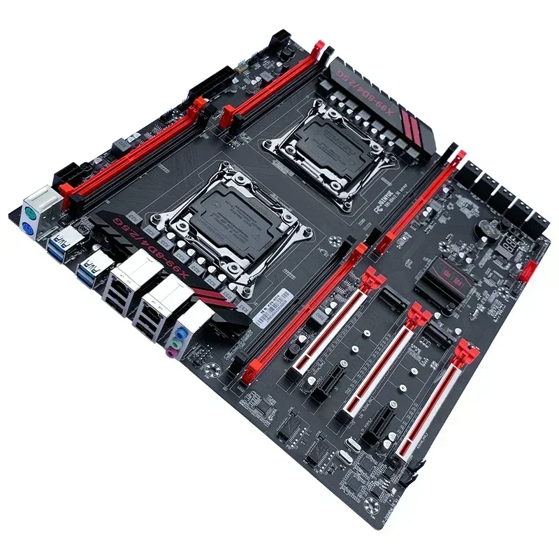Материнская плата JGINYUE X99 с двумя процессорами LGA 2011-3 поддерживает Xeon E5 V3 V4 CPU DDR4