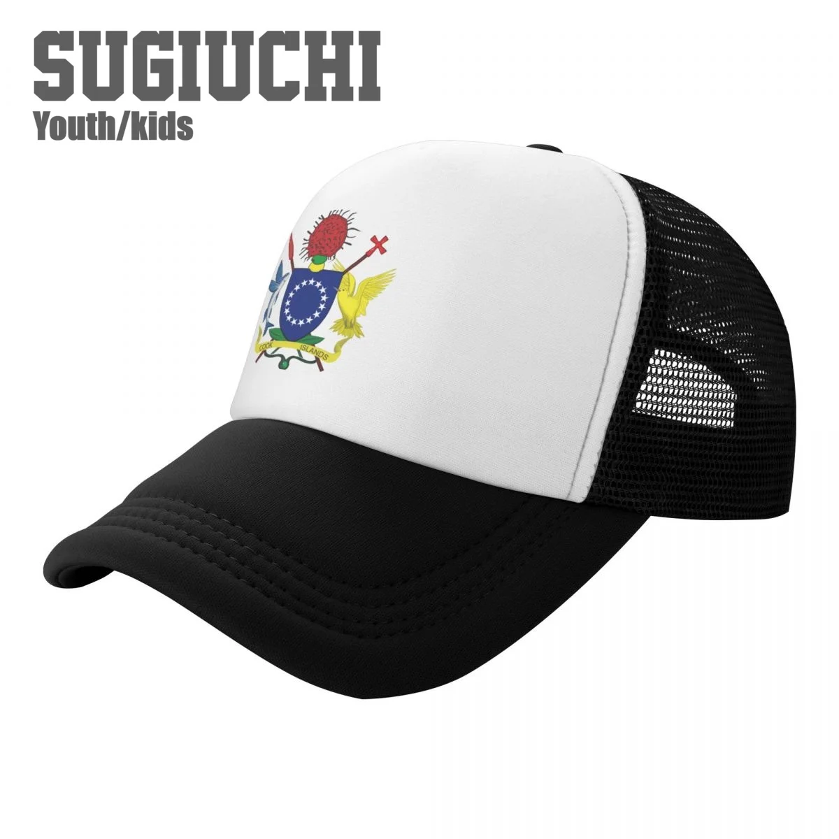 

Kids Mesh Cap Hat Cook Islands Emblem Baseball Caps for Youth Boys Girls Pupil Children's Hats Outdoor Sports Unisex