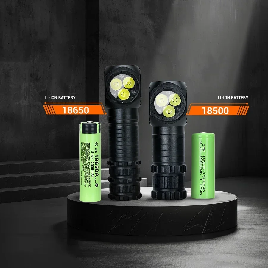 Фонарь налобный T300 18650/18500 лм с индикатором