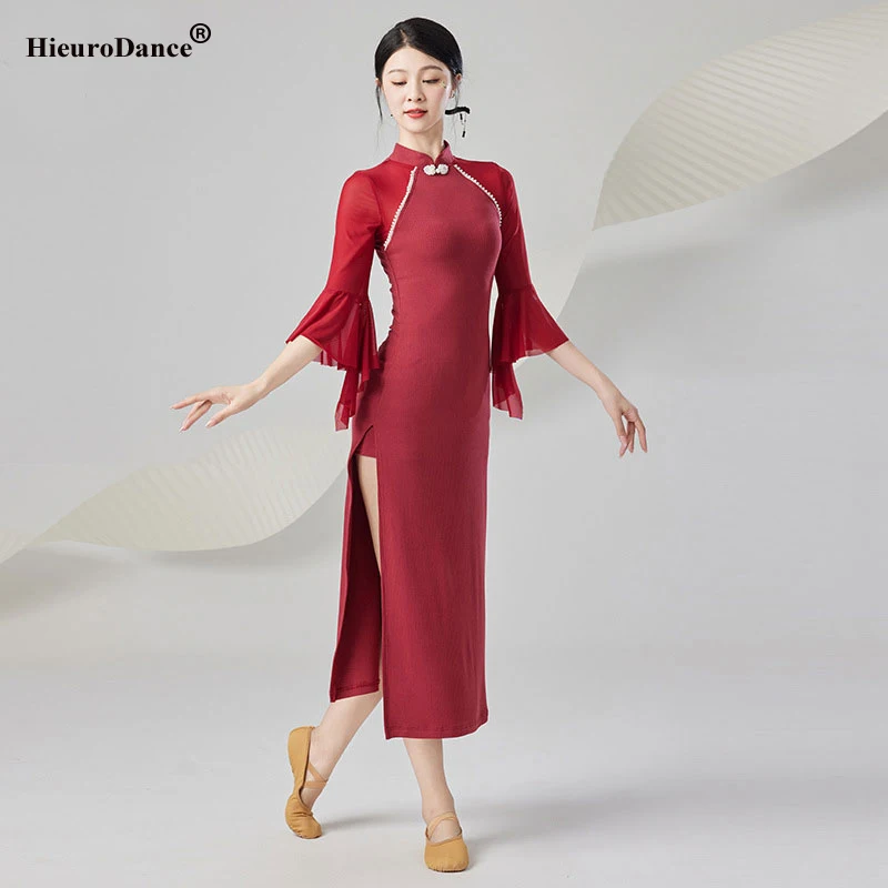 Костюм народного танца приталенный танцевальный современный женский костюм для