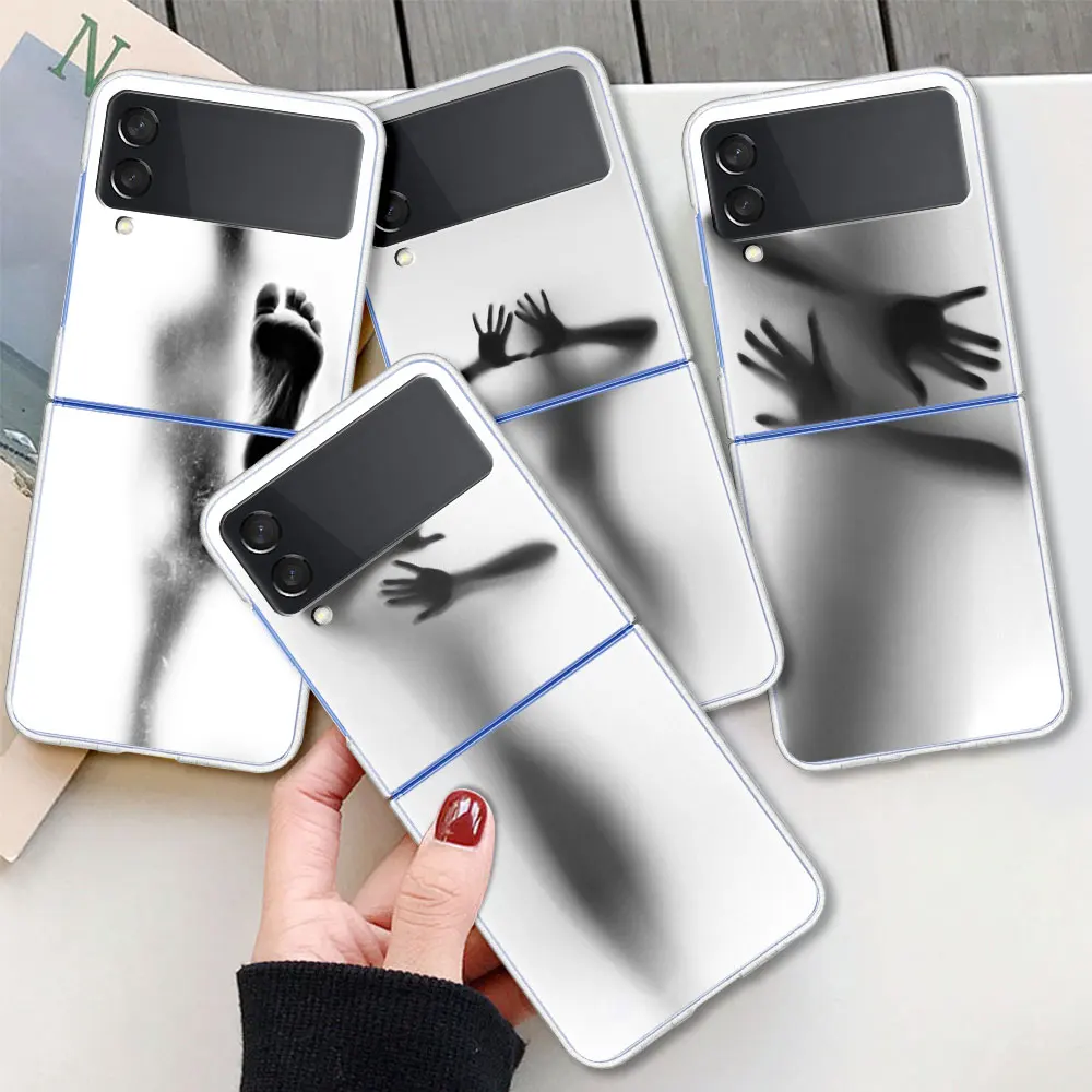 

Art Sexy Girls For Samsung Galaxy Z Flip 3 Case Folding anti-fall for Samsung ZFlip3 Z Flip3 5G Transparent Protective Cover