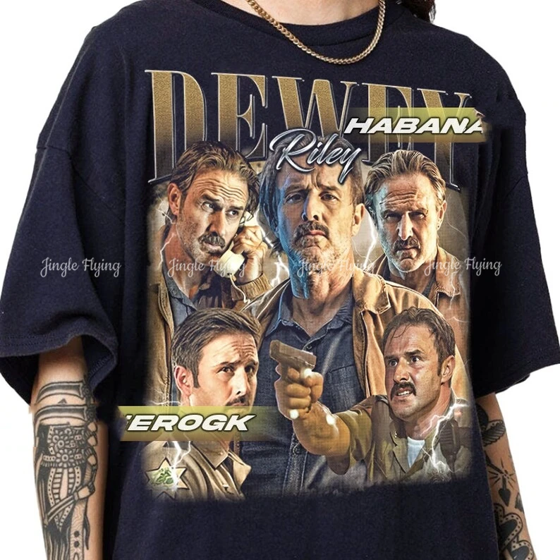 Ограниченная винтажная футболка Dewey Riley подарочная для женщин и мужчин унисекс