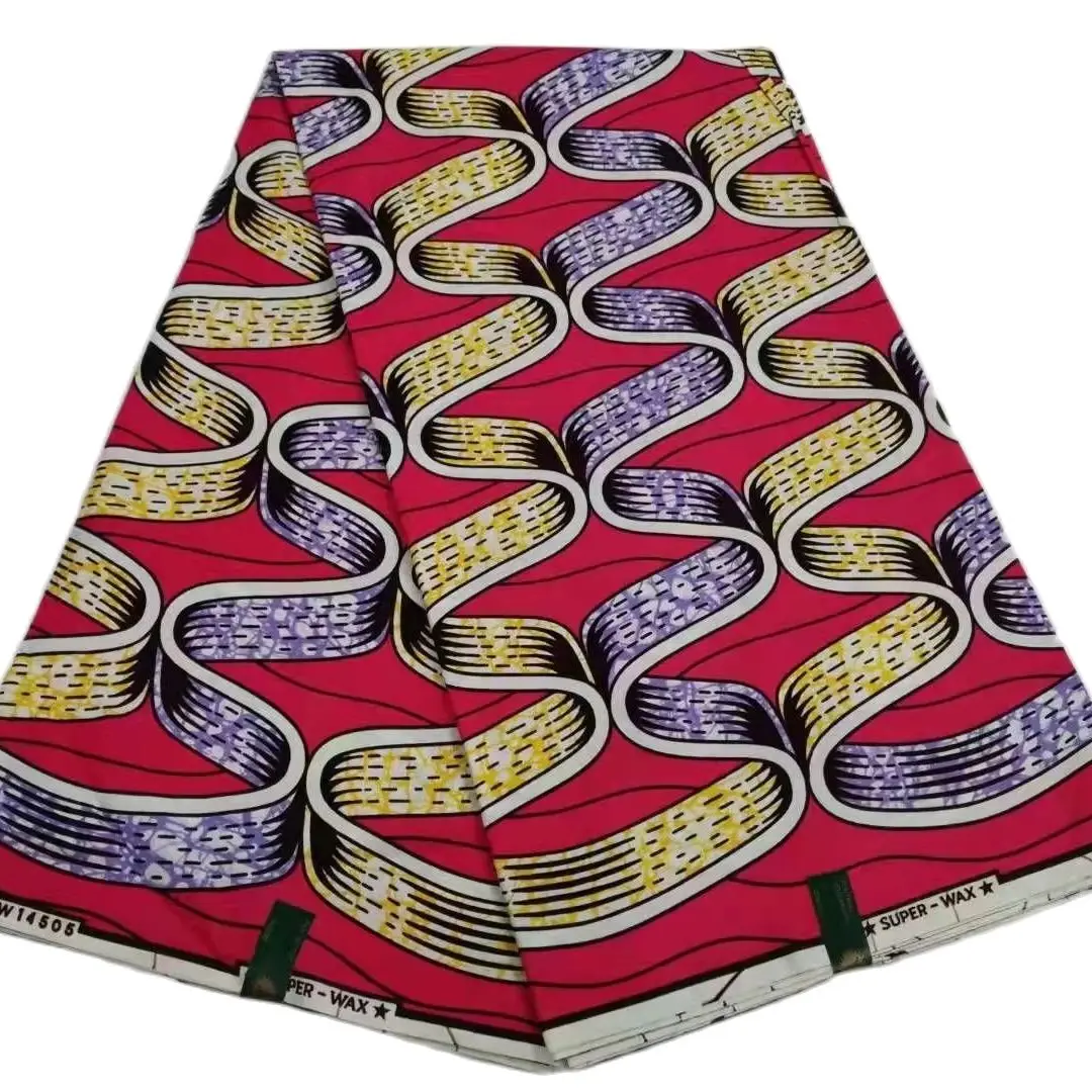 

Veritable Super-W Guaranteed Super Real Wax Print Fabric Dutch Hollandais Pagne Africa Dress 100% Cotton Wax Pagne Tissu VLS1088