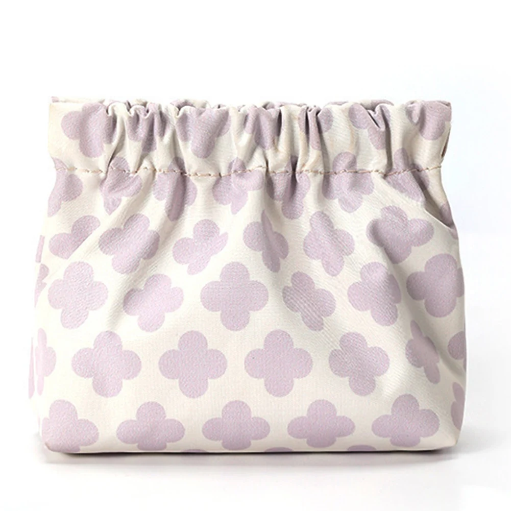 Automatic Closing Lipstick Pouch Leather Cable Organizer Bag Sealing Coins Keys Organizer Bag Jewelry Earphone Storage Pouch