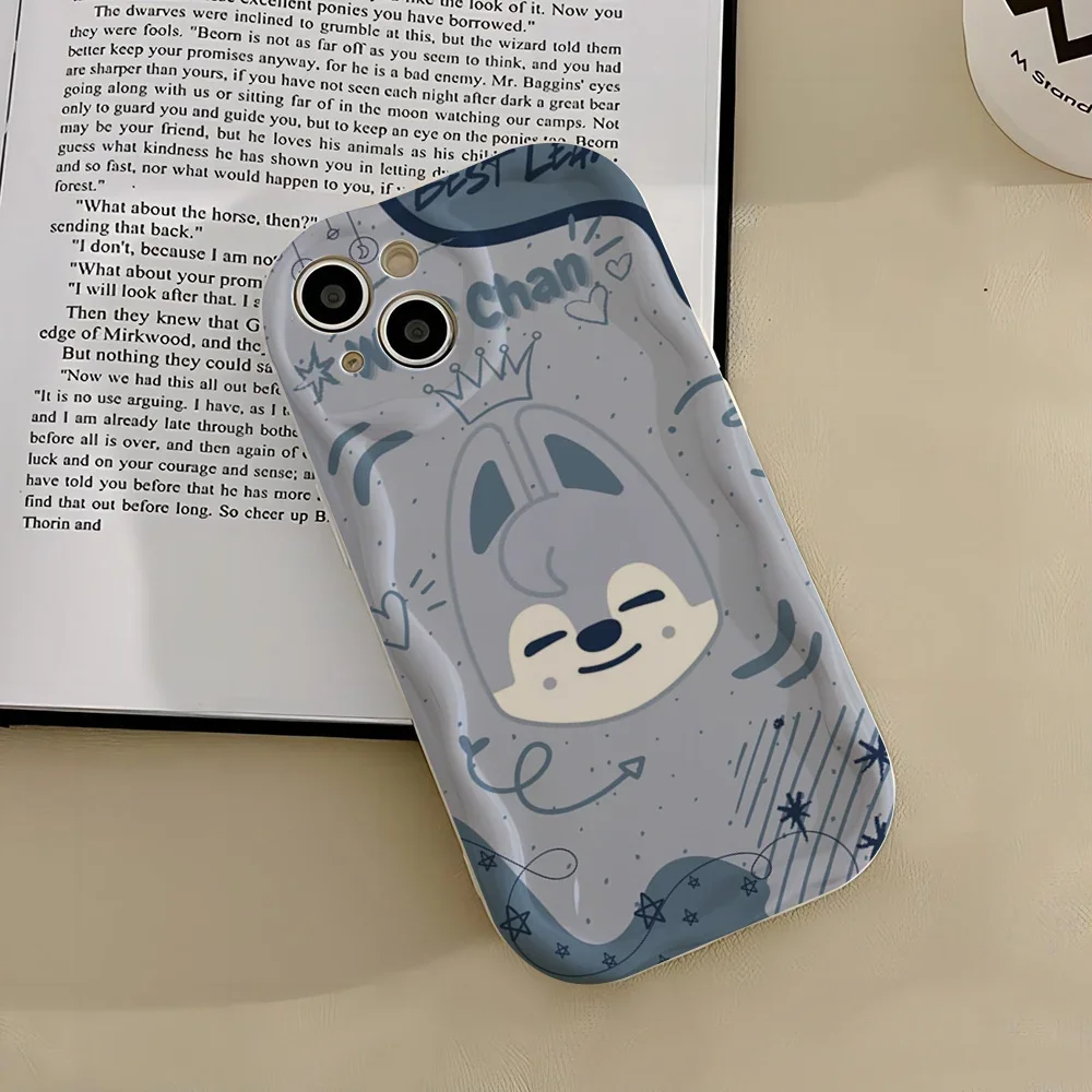 Kpop S-StrayES K-Kids Чехол для телефона Color IPhone 13 16 14 12 15 11 Plus Pro XS Max Mini X XR SE2020 Wave Light ТПУ