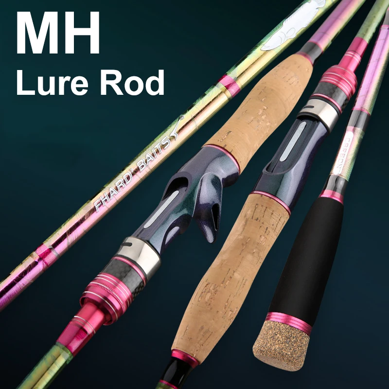 Купи Lure Rod Colorful Electroplating MH Ultra-hard Ultra-light Lure Rod Multi-water High Carbon Fishing Rod 1.8m 2.1m 2.7m за 2,060 рублей в магазине AliExpress