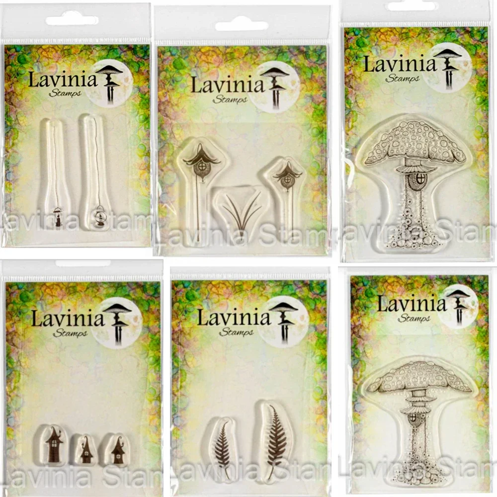 Прозрачные штампы с лесными папоротниками для скрапбукинга изготовления