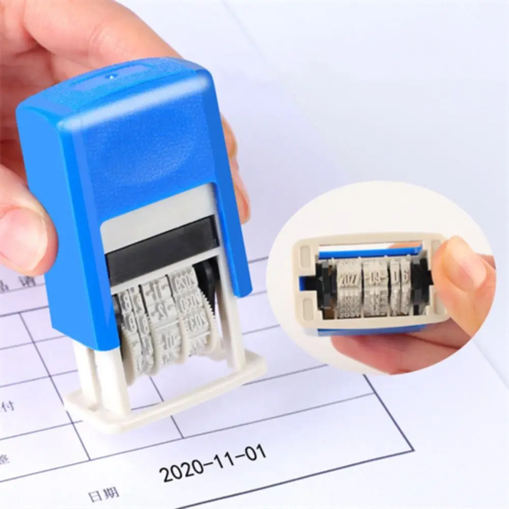 

Supplies Self-Inking 4mm Self-Inking Stamps Back to Ink Date Wheel Stamp Date Stamps Automatic Ink Return Handle Account Stamp