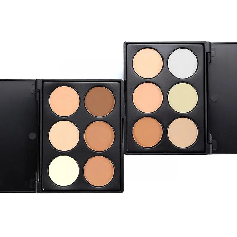 

6 цветов макияж и основа для макияжа легкая в использовании палитра консилер Пудра основа для лица хайлайтер основа для макияжа контур T3e9
