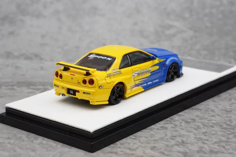 TM 1:64 NISSAN GTR R34 Z-Tune литье под давлением модель автомобиля подарок